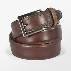 Italian Leather Wingtip Belt (leather belt ) รูปที่ 1