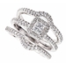 รูปย่อ Certified 14K White Gold Princess Cut Diamond Engagement Ring Wedding Band Bridal Set (1 1/4cttw, SI-1 Clarity, G Color) รูปที่1