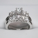 รูปย่อ 14k White Gold Engagement Bridal Band White Round with Round Accents Diamond Ring (1 1/2 ctw, G Color, SI2-I1 Clarity) รูปที่1