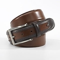 Italian Leather Two-Tone Belt (leather belt )