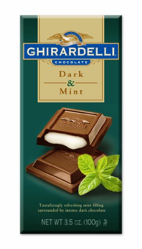 Ghirardelli Chocolate Dark & Mint, Intense Dark Chocolate with Mint Filling, 3.5-Ounce Bars (Pack of 6) ( Ghirardelli Chocolate ) รูปที่ 1
