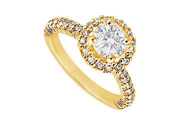 Diamond Engagement Ring : 14K Yellow Gold - 1.25 CT Diamonds รูปที่ 1