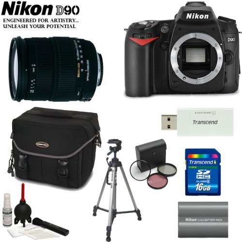 Review Nikon D90 DX 12.3Megapixel Digital SLR (Body Only) + Sigma AF 18-200mm f/3.5-6.3 DC OS Zoom Lens + 16GB CF + Spare Nikon Battery + Gadget Bag + 3PC Filter Kit + Deluxe Photo Bundle Kit รูปที่ 1