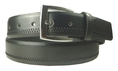Side Zipper Stitch Leather Belt in Black or Brown 