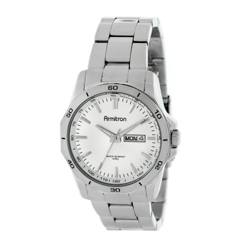 Armitron Men's 204698SVSV Dress Stainless-Steel Silver-Tone Dial Bracelet Watch รูปที่ 1