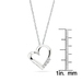รูปย่อ 10k Gold 3-stone Diamond Heart Pendant with 18" Chain (1/10 Cttw; I-J Color) ( Netaya pendant ) รูปที่5