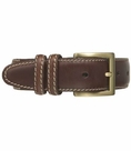 Contrast Stitch Casual Belt (leather belt )