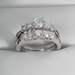 รูปย่อ 14k White Gold Engagement Bridal Band White Round with Round Accents Diamond Ring (1 1/2 ctw, G Color, SI2-I1 Clarity) รูปที่2