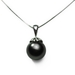 รูปย่อ Sterling Silver 13mm Black Shell Pearl Pendant, 18" ( Amazon.com Collection pendant ) รูปที่1