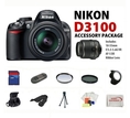 Review Nikon D3100 14.2Megapixel Digital SLR Camera with 18-55mm f/3.5-5.6 AF-S DX VR Nikkor Zoom Lens + PRO Shooter 32GB, Deluxe Carrying Case, Lens & Tripod Complete Accessories Package