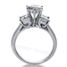 รูปย่อ 14K White Gold Engagement Ring - 1.10CT Emerald Cut Diamond Ring(H-I Color, I1 Clarity), All Sizes Available รูปที่2