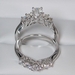 รูปย่อ 14k White Gold Engagement Bridal Band White Round with Round Accents Diamond Ring (1 1/2 ctw, G Color, SI2-I1 Clarity) รูปที่3