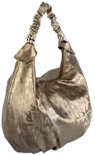 Designer Inspired Copper Graffiti Slouchy Oversized Hobo Purse Satchel Tote Bag Handbag ( MG Collection Hobo bag  ) รูปที่ 3