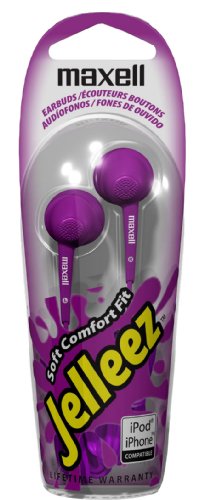 Maxell Jelleez 190525 Stereo EarBuds (Purple) ( Maxell Ear Bud Headphone ) รูปที่ 1