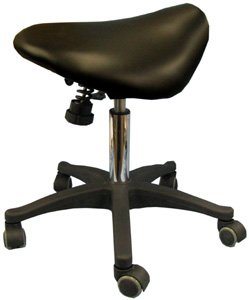 Backless Stool with Saddle Seat and Seat Angle Adjustment Height Adjustment  รูปที่ 1