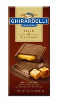 Ghirardelli Chocolate Dark & Caramel, 60% Cacao Dark with Caramel, 3.5-Ounce Bars (Pack of 6) ( Ghirardelli Chocolate )