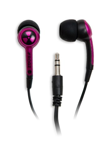 Ifrogz EarPollution Plugz - Headphones ( in-ear ear-bud ) - black, purple ( iFrogz Ear Bud Headphone ) รูปที่ 1