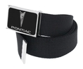 Brand New Unisex Web Belt W/ Chrome Licensed Pontiac Buckle 
