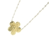 รูปย่อ 14K Gold Plated Pearl Necklace With Hammered Gold Flower with center CZ Pendant By Frank Ronay รูปที่1