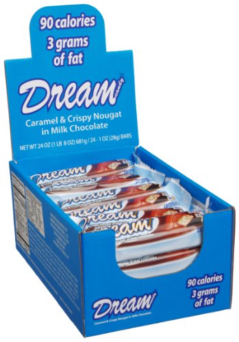 DreamCandy Caramel & Crispy Nougat Milk Chocolate Bar, 1-Ounce Bars (Pack of 24) ( Dream Candy Chocolate ) รูปที่ 1