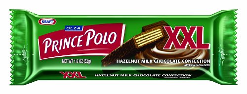 OLZA Prince Polo Hazelnut XXL Milk Chocolate Confection (1.8-Ounce), 28-Count Bar ( OLZA Chocolate ) รูปที่ 1