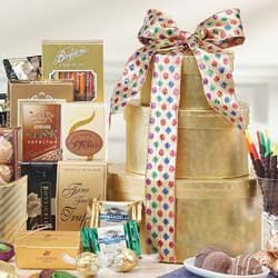Golden Chocolate Tower Mother's Day Gift ( Gift Basket Station Chocolate Gifts ) รูปที่ 1