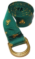 Polo Ralph Lauren Men Silk Belt Scorpion Green Yellow Large (silk belt )