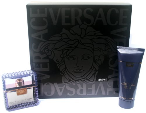 Versace Man Coffret Eau De Toilette Cologne 1.6 oz + Body Hair Gel 3.3 oz Gift Set ( Men's Fragance Set) รูปที่ 1