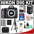 Review Nikon D90 Digital SLR Camera Body & 18-200mm VR II Lens with 16GB Card + Battery + 72mm Glass Filter + Case + Tripod + Accessory Kit