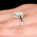 รูปย่อ Sonia's Signity CZ Engagement Ring - Step Emerald Cut - 925 Sterling Silver, 2 Carat รูปที่6