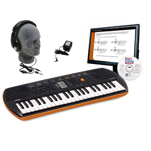 Casio SA76 EDP Personal Keyboard Package with Closed-Cup Headphones, Power Supply and Instructional Software รูปที่ 1