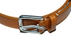 รูปย่อ Polo Ralph Lauren Mens Leather Belt Tan Silver Italy (leather belt ) รูปที่2