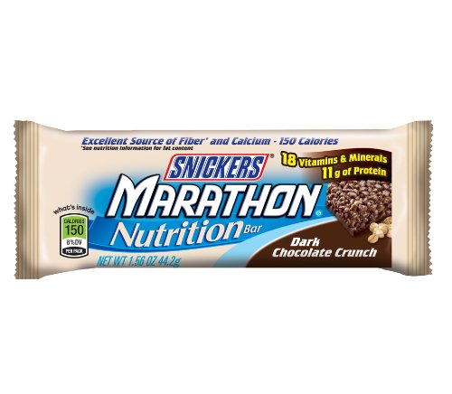 Snickers Marathon Dark Chocolate Crunch Nutrition Bar, 12-Count Bar (Pack of 12) ( Snickers Marathon Chocolate ) รูปที่ 1