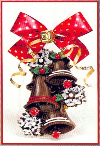 Christmas Bells & Snowflake Solid Milk Chocolate Ornament Gift (3.8 Oz) ( Crown City Confections Chocolate Gifts ) รูปที่ 1