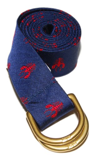 Polo Ralph Lauren Mens Silk Belt Scorpion Navy Red Small (silk belt ) รูปที่ 1