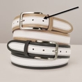 Two-Tone Italian Leather Belt (leather belt )