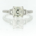 2.22ct Asscher Cut Diamond Engagement Anniversary Ring