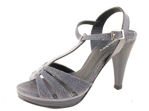 Reneeze BERRY-2 Women High Heel Ankle-Strap Sandals - Navy ( Ankle Strap Sandal ) รูปที่ 1