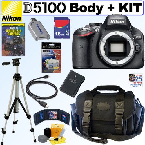 Review Nikon D5100 16.2Megapixel CMOS Digital SLR Camera (Body) + EN-EL14 Battery + 16GB Deluxe Accessory Kit รูปที่ 1