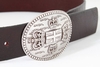 รูปย่อ Tobacco Road Rocker Leather Belt Metal Crowns Belt Buckle (leather belt ) รูปที่4