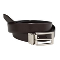 Savile Row Men's Leather Belt Black Brown Reversible (Leather belt )