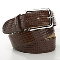 Italian Leather Woven Belt (leather belt )
