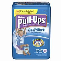 Huggies Pull-Ups Training Pants for Boys with Cool Alert, Jumbo Pack, Size 3T-4T 23 ea ( Baby Diaper Huggies ) รูปที่ 1