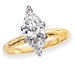 รูปย่อ 1.11 ct. H - SI2 EGL Certified Marquise Cut Diamond Solitaire Ring (White or Yellow Gold) รูปที่2