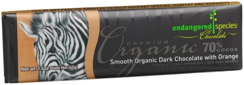Endangered Species Zebra, Organic Dark (70%) Chocolate Tangerine Essence, 1.4-Ounce Bars (Pack of 16) ( Endangered Species Chocolate ) รูปที่ 3