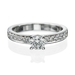 รูปย่อ Diamond Engagement Ring in 14K Gold / White - Certified, Round, 0.66 Carat, H Color, I1 Clarity ( Chris Yard ring ) รูปที่2