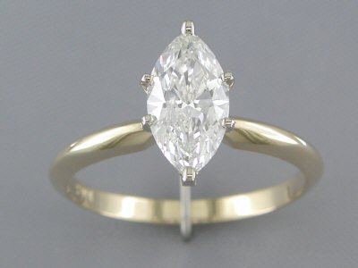 1.06CT MARQUISE DIAMOND SOLITAIRE RING EGL CERTIFIED รูปที่ 1