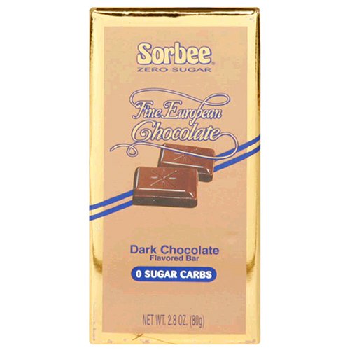 Sorbee Sugar Free Dark Chocolate Bars, 2.8-Ounce Bars (Pack of 12) ( Sorbee Chocolate ) รูปที่ 1