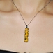 รูปย่อ Ladies Sterling Silver 925 & Yellow Stone Pillar Necklace Pendant - Jewellery รูปที่3