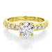รูปย่อ 1 ct. Round Diamond Solitaire Engagement Ring in 14k Yellow Gold - Free Resize รูปที่3